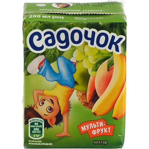 Напій соковий Садочок 0.2л мультифрукт