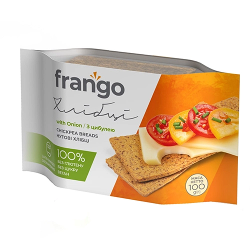 Хлібці нутові з цибулею Frango 100г