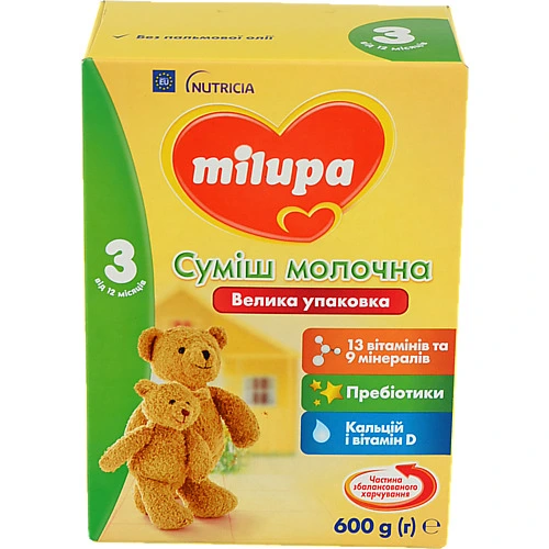 Суміш молочна суха Milupa Нутриція 3 для дітей від 12 міс. 600г