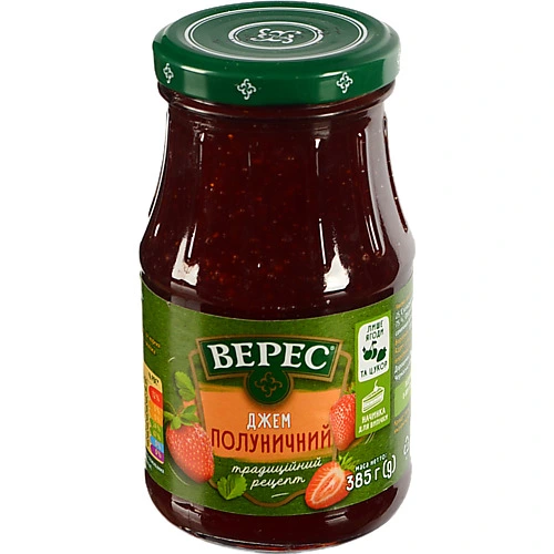 Джем полуничний Верес с/б 385г