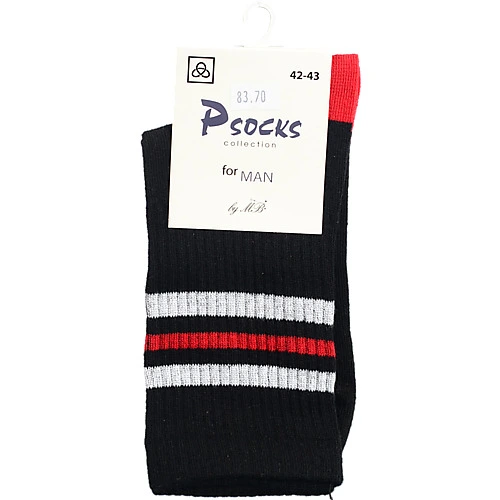 Шкарпетки чол. Комфорт Спорт Смужки Широкі 42-43р.  чорні