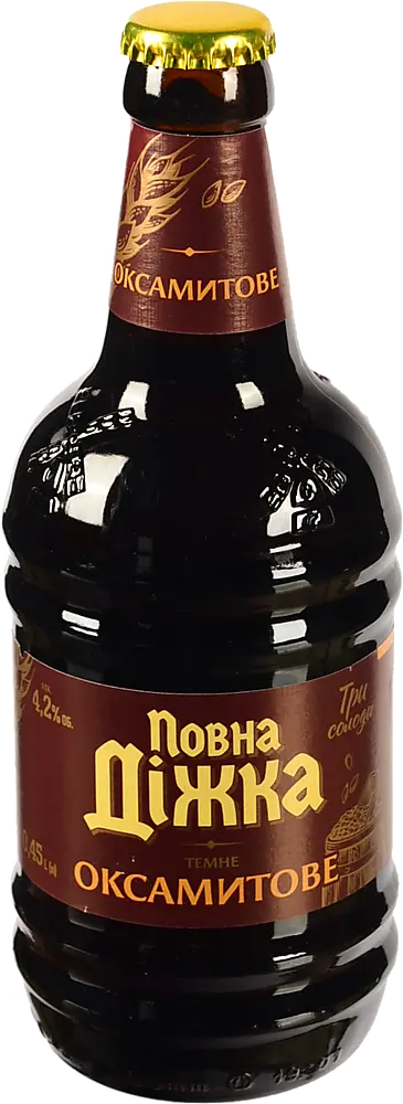 Пиво 0.45л 4.2% темне пастеризоване Оксамитове Повна Діжка пл