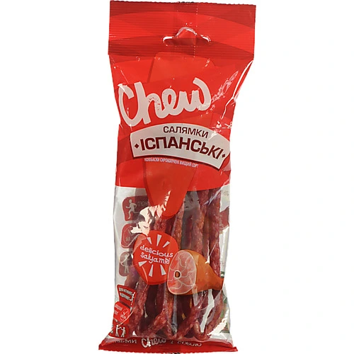 Ковбаски Chew 70г сирокопчені салямки іспанські