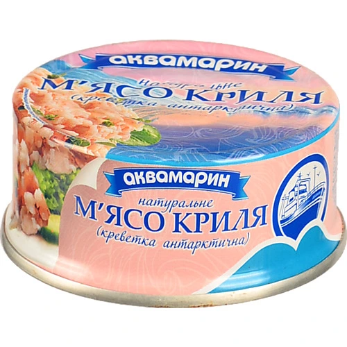 М'ясо криля натуральне Аквамарин з/б 100г