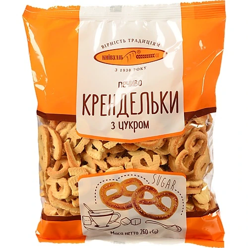Печиво Крендельки з цукром Київхліб м/у 260г
