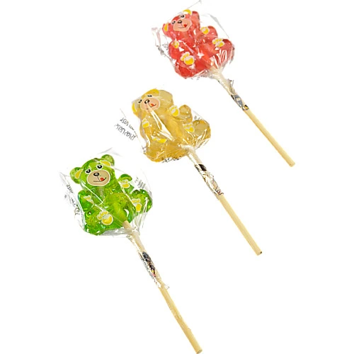 Карамель ВП 30г кольорові мемедики льодяник на паличці