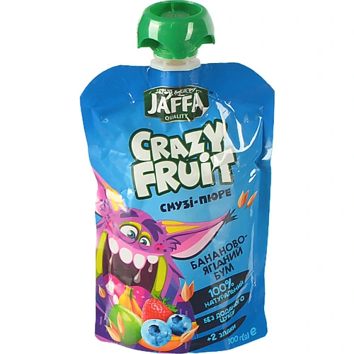 Смузі-пюре Бананово-ягідний бум Jaffa 100 мл