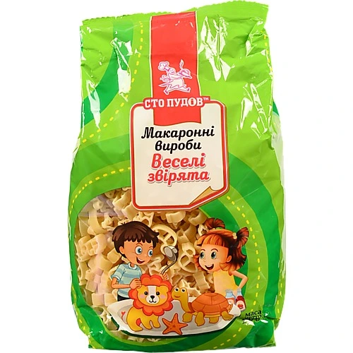 Макаронні вироби Сто Пудів 250г Веселі звірятка