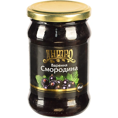 Варення Dnipro 395г чорна смородина с.б