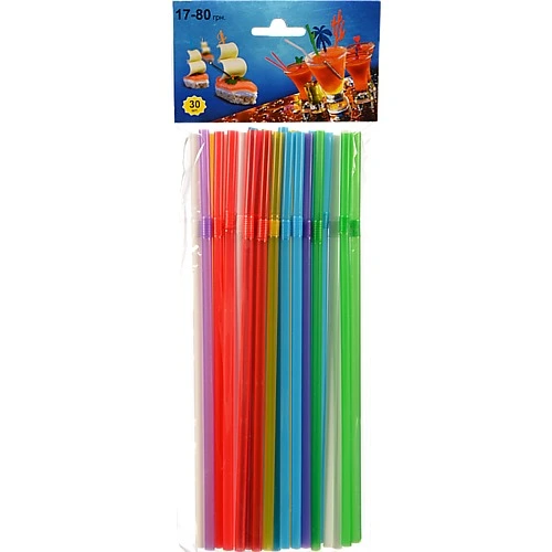 Трубочка Baiep 210мм гофра  30шт