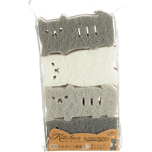 Набір губок-скраберів коти. 4 шт.