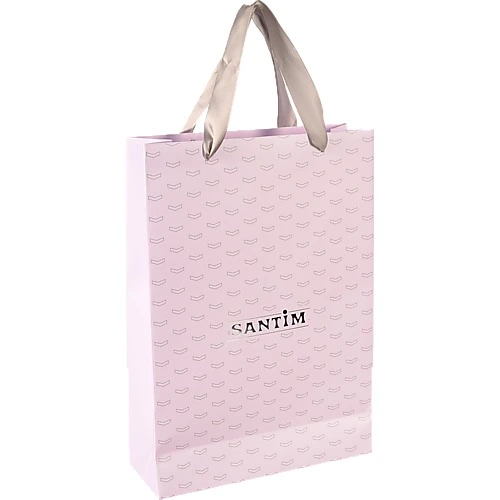 Пакет  Santim подарунковый 350х247х90 мм рожевий