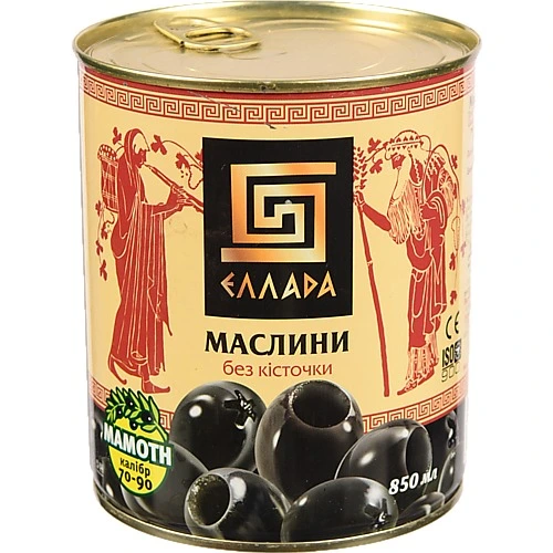 Маслини без кісточки Эллада з/б 850мл