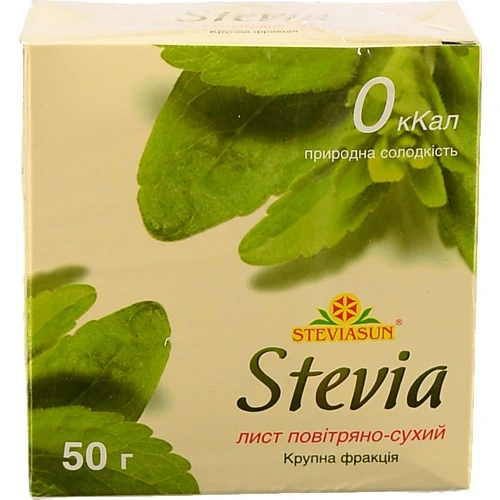 Дієтична добавка Стевіясан 50г лист повітряно сухий