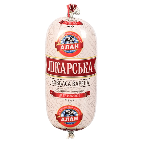 Ковбаса варена Лікарська Алан 400г