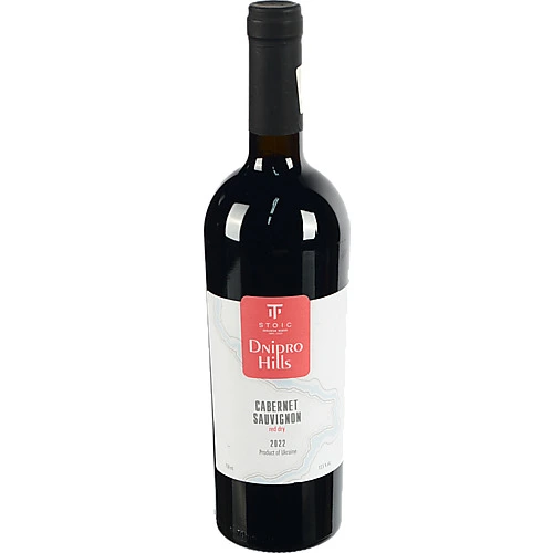Вино ординарне Dnipro Hills 0.75л каберне совіньон шато піно сортове столове сухе червоне