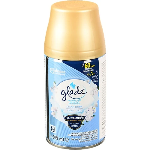 Балон змінний для автоматичного освіжувача повітря Clean Linen Glade 269мл