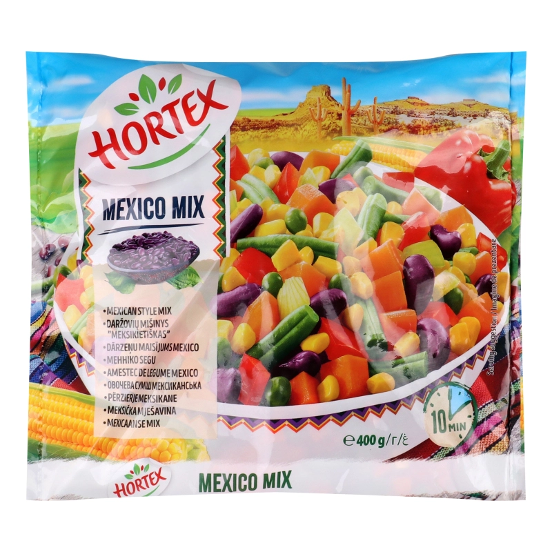 Суміш овочева швидкозаморожена Mexico mix Hortex м/у 400г