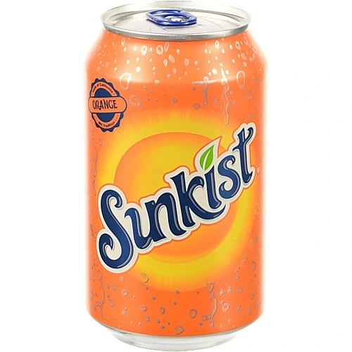 Напій Sunkist 0.33л апельсин безалкогольний газований з.б