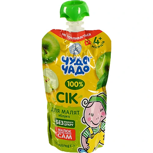 Сік Чудо-Чадо 130мл яблучний освітлений
