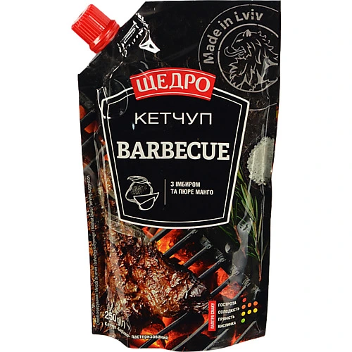 Кетчуп Щедро 250г барбекю д/п