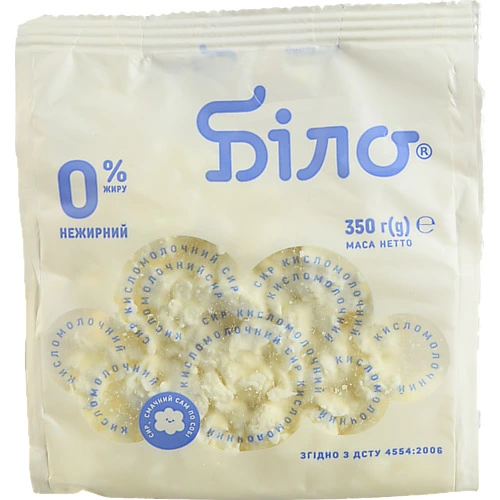 Сир к.м. Біло 350г 0% пакет