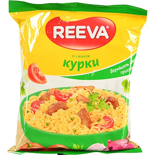 Вермішель швидкого приготування зі смаком курки Reeva м/у 60г