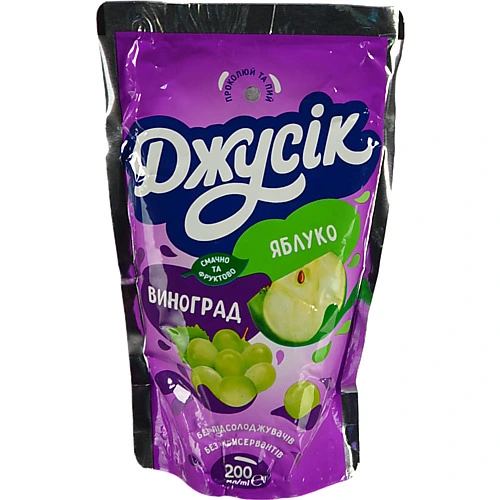 Сік Джусік 0.2л яблуко виноград