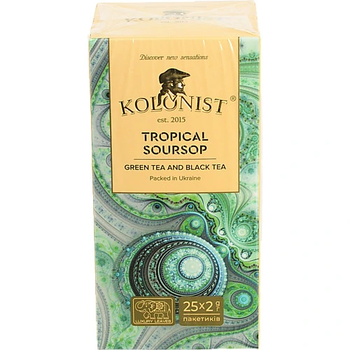 Чай Kolonist 25п тропічний саусеп black and green