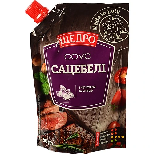 Соус з фундуком та м'ятою Сацебелі Щедро д/п 200г