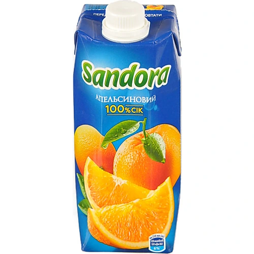 Сік Сандора 0.5л апельсин неосвітлений