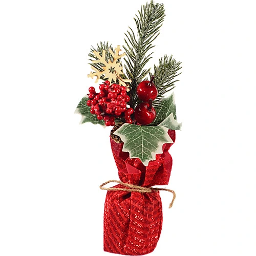 Декор новорічний флористична композиція тип 8 20cm