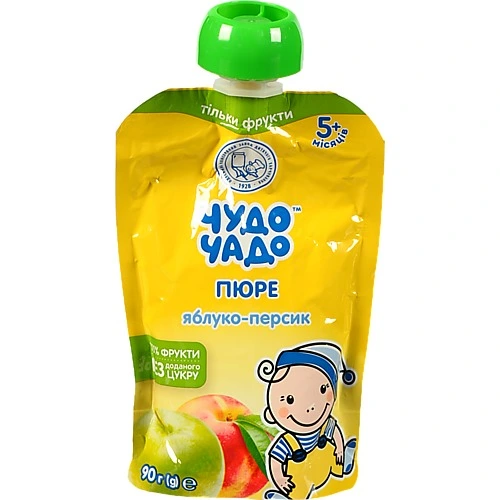 Пюре Чудо Чадо 90г яблуко-персик без цукру