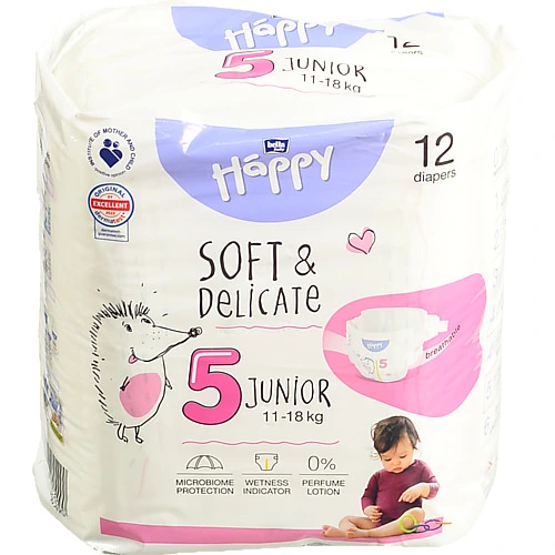 Підгузники Bella Baby Happy Soft & Delicate Junior 11-18кг 12шт