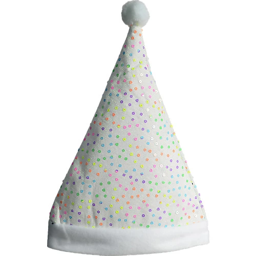 Капелюх Діда Мороза карнавальний  Блистки різнокольоровітип 16