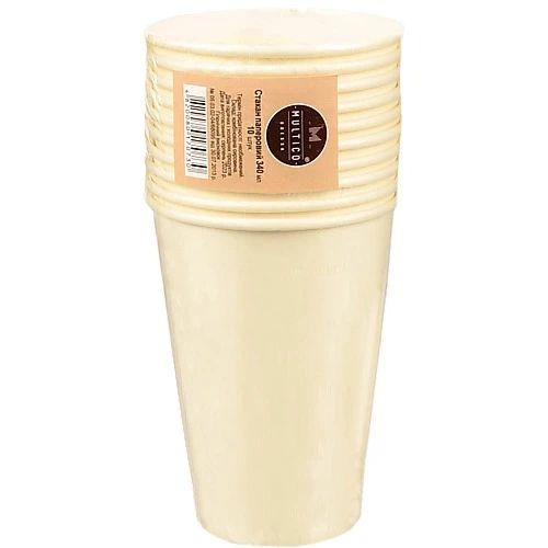 Склянка Multico 340мл 10шт папір білий