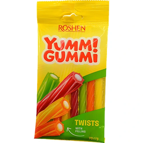 Цукерки желейні Roshen Yummi Gummi Twists 70г
