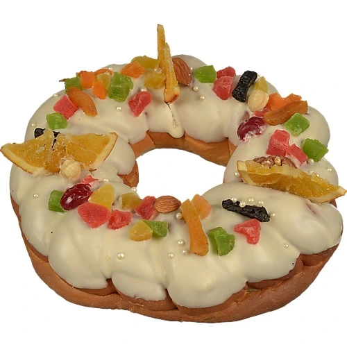 Калач різдвяний 650г з заварним кремом та цукатами власне вир-во