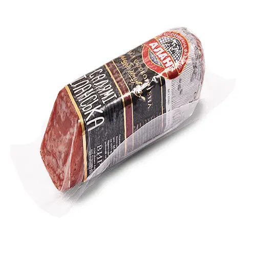 Ковбаса [Аланk [Міланськаk салямі сирокопчена, вакуумна упаковка