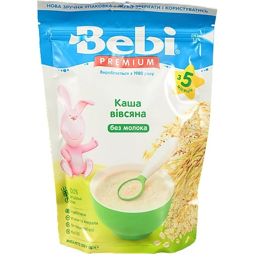 Каша безмолочна для дітей від 5міс Вівсяна Premium Bebi д/п 200г