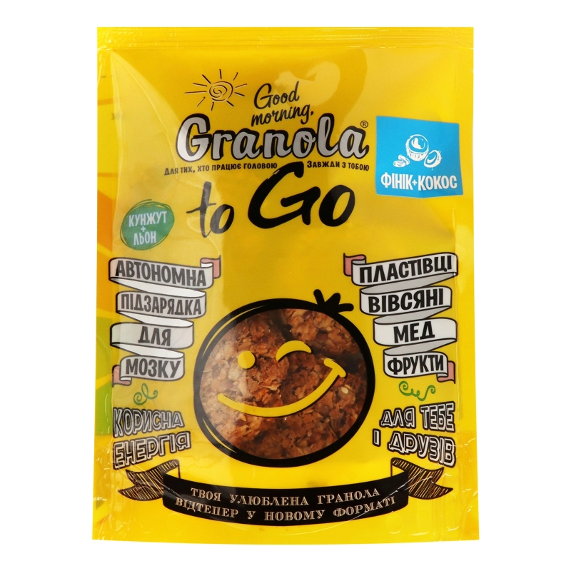 Гранола Фінік+Кокос To Go Good morning Granola д/п 140г