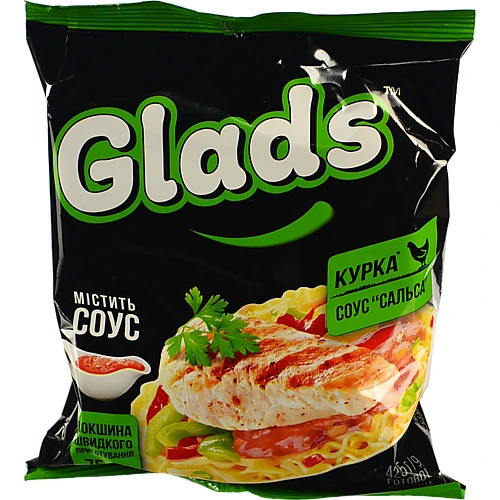 Локшина Glads 75г куряча з соусом сальса