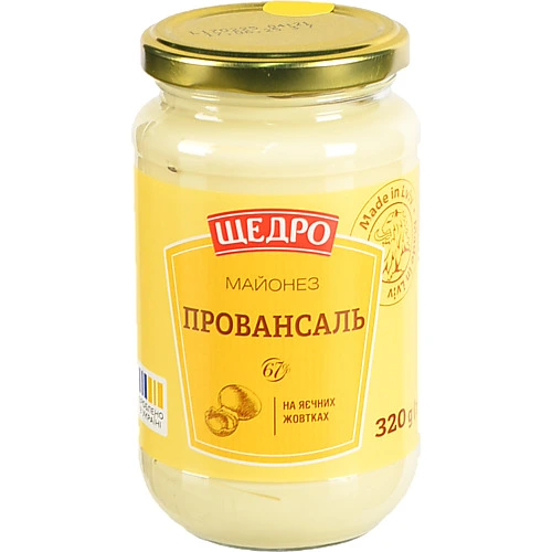 Майонез Щедро 320г 67% провансаль с.б