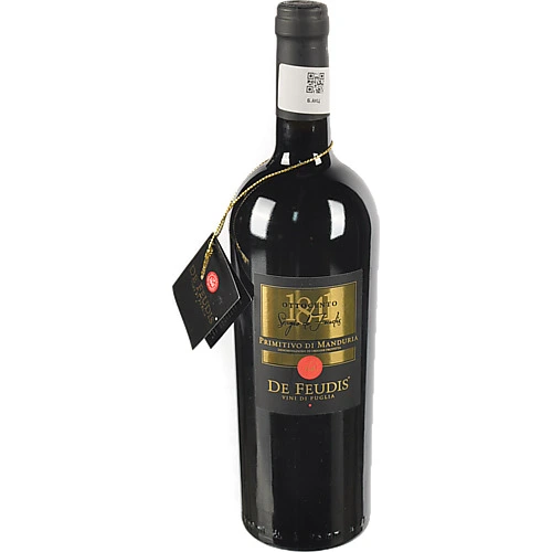 Вино Прімітіво ді Мондурія 0.75л Отточенто Де Феудіс. Червоне сухе