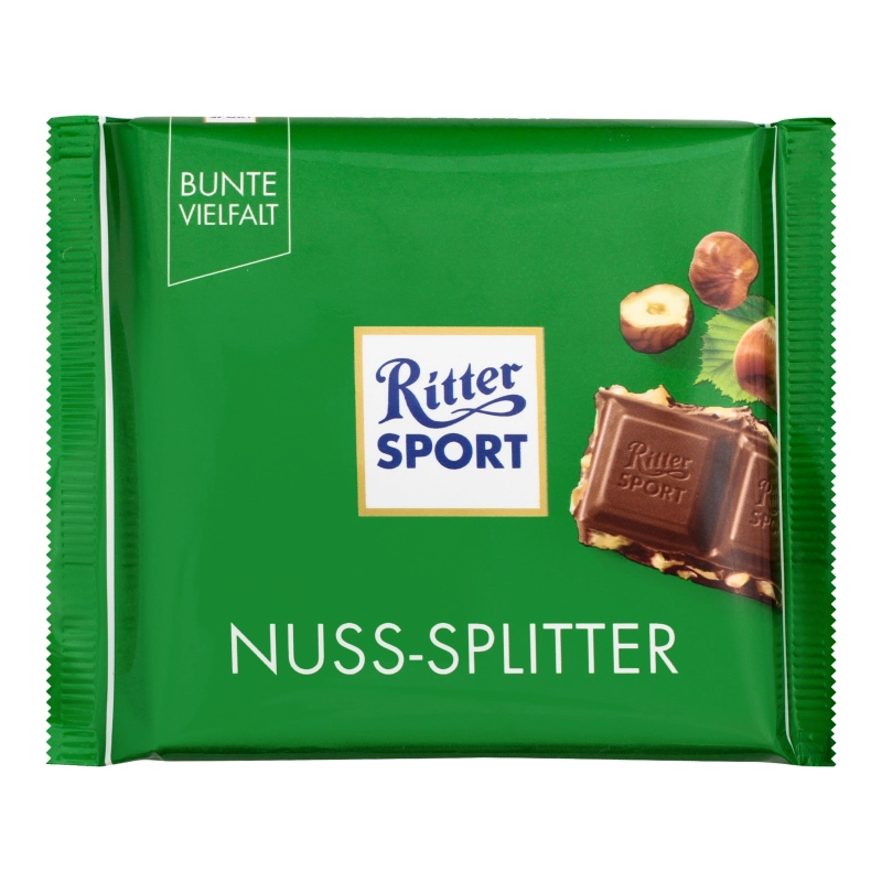 Шоколад молочний з лісовим горіхом Nuss-Splitter Ritter Sport м/у 100г