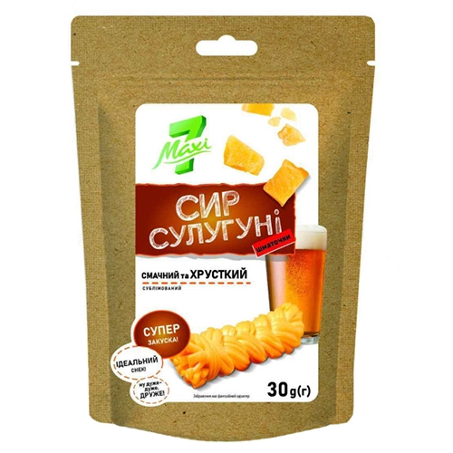 Сир сулугуні Мaxi 7 30г сублімований шматочки