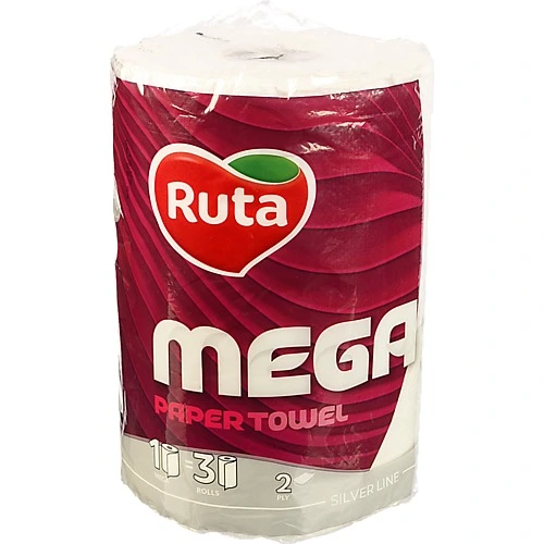 Рушник паперовий 2-х шаровий Mega Ruta 1шт