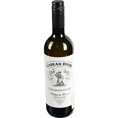Вино Chardonnay IGP Pays dOc сухе біле 0.75л6 ТМ Cadeau Divin