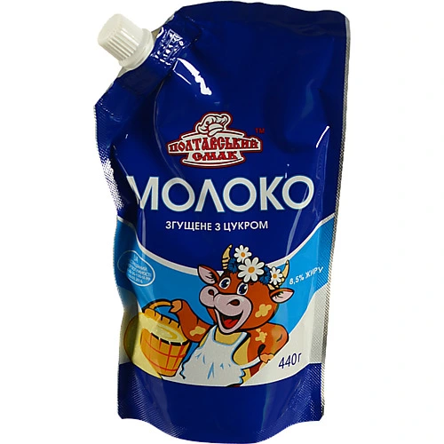 Молоко згущене 8.5% незбиране з цукром Полтавський смак д/п 440г