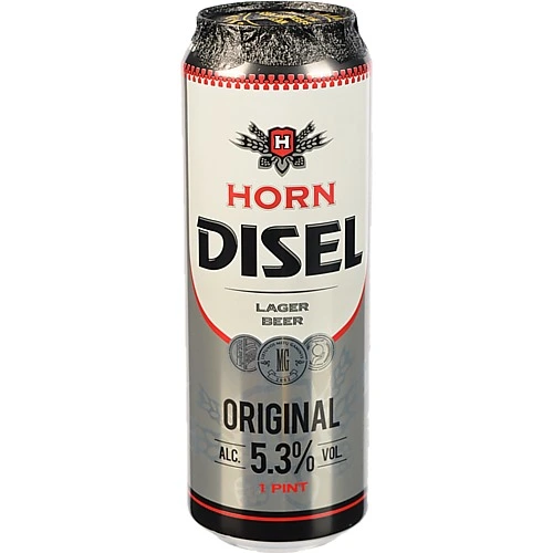 Пиво Horn Disel Original світле фільтроване пастеризоване 0.568л